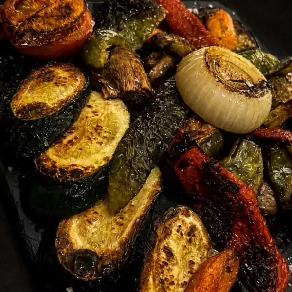 Parrillada mixta de verduras y hongos